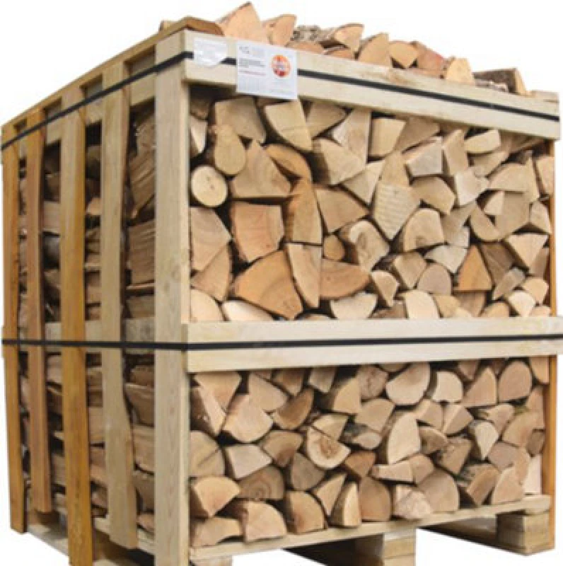 Image of Ecoblaze Ash Kiln Dried 2M³ Crate Firewood Logs For Wood Burner & Pizza Oven, Brown KDASH