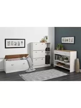 Image of Lloyd Pascal Henley Storage Box In Cream And Oak