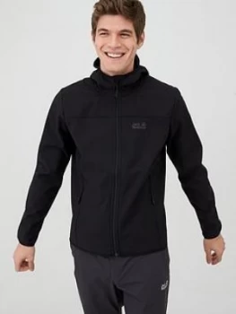 Image of Jack Wolfskin Jack Wolfskin Northern Point Soft Shell Jacket, Black, Size S, Men