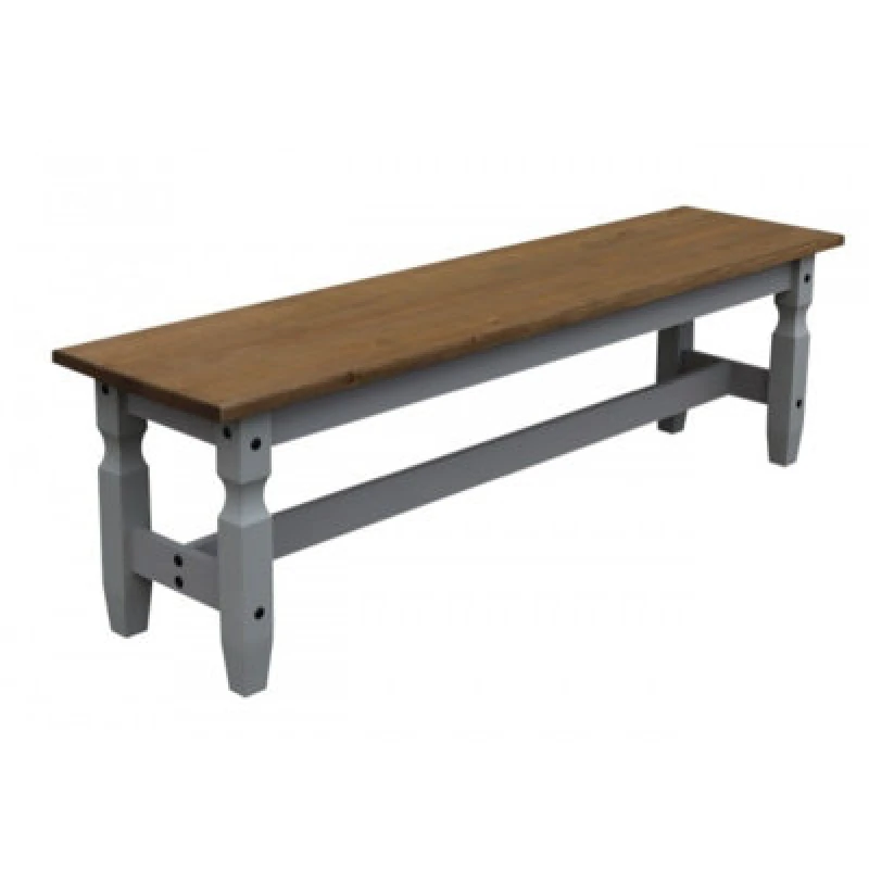 Image of MERCERS FURNITURE Corona Grey Wax 5'0' Bench 5060765291568