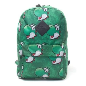 Image of Nintendo - Yoshi Face Sublimation Print Unisex Backpack - Green