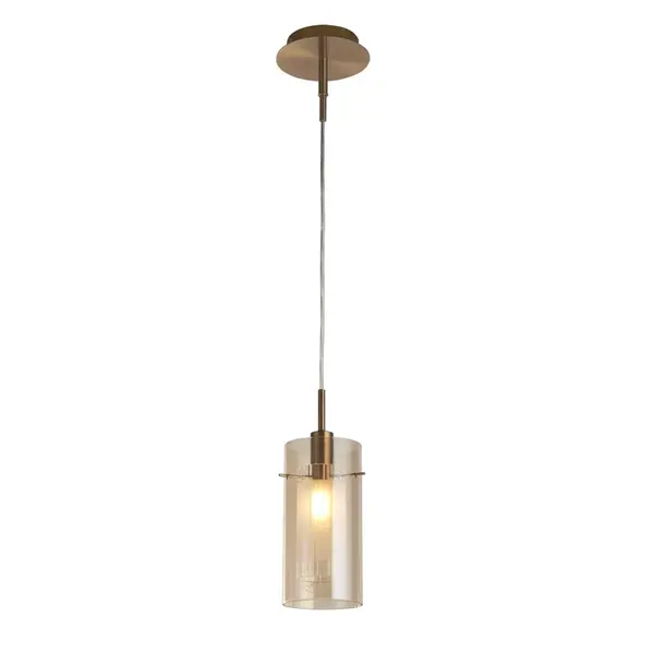 Image of Searchlight Duo III Champagne Glass Ceiling Pendant Light - Bronze