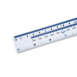 Image of Original Ruler Plastic 10ths 16thsinch Millimetres 150mm Clear