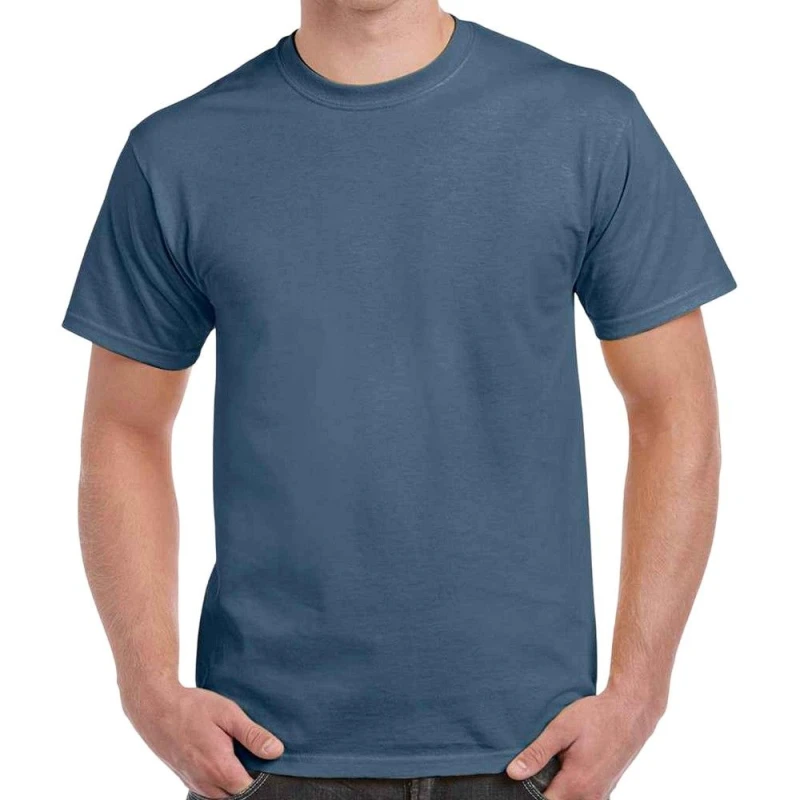 Image of Gildan Mens Heavy Cotton T-Shirt in Indigo Size: Small Indigo Male S
