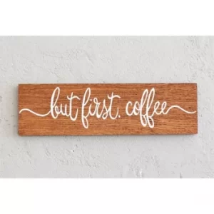 Image of Coffee Brown Decorative Wooden Wall Accessory