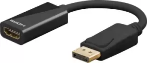 Image of Goobay DisplayPort/HDMI 0.1 m HDMI Type A (Standard) Black