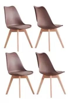 Image of Lorenzo' Padded Dining Chair Set of 4