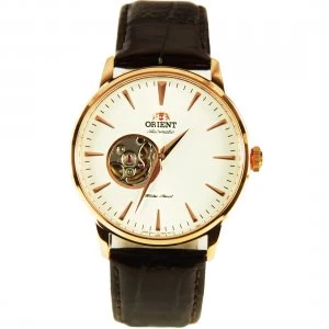Image of Orient Esteem Semi-Skeleton Automatic Leather Strap Watch FDB08001W
