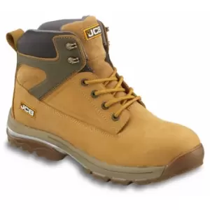 Image of FAST-TRACK Safety Waterproof Work Boots Tan Honey - Size 11 - JCB