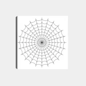 Image of MANDALA47 White Black Decorative Canvas Painting