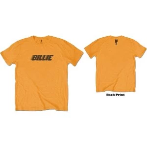 Image of Billie Eilish - Racer Logo & Blohsh Unisex Small T-Shirt - Orange