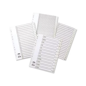 Image of Concord White Index Polypropylene 120 Micron Europunched 1-20 A4 Ref 64401