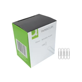Image of Q Connect Paperclips 32mm Plain Pk100 - 10 Pack