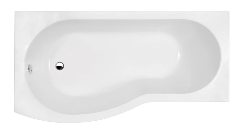 Image of Balterley B Shape Left Hand Shower Bath Tub Leg Set 1500mm White