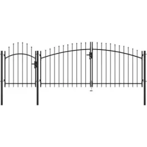 Image of Garden Gate Steel 2x4 m Black vidaXL - Black