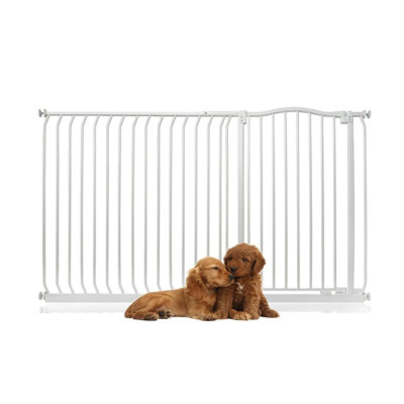 Image of Bettacare Extra Tall Curved Top Dog Gate, 171Cm - 180Cm, Matt White, Extra Tall 100Cm In Height, Pressure Fit Pet Gate