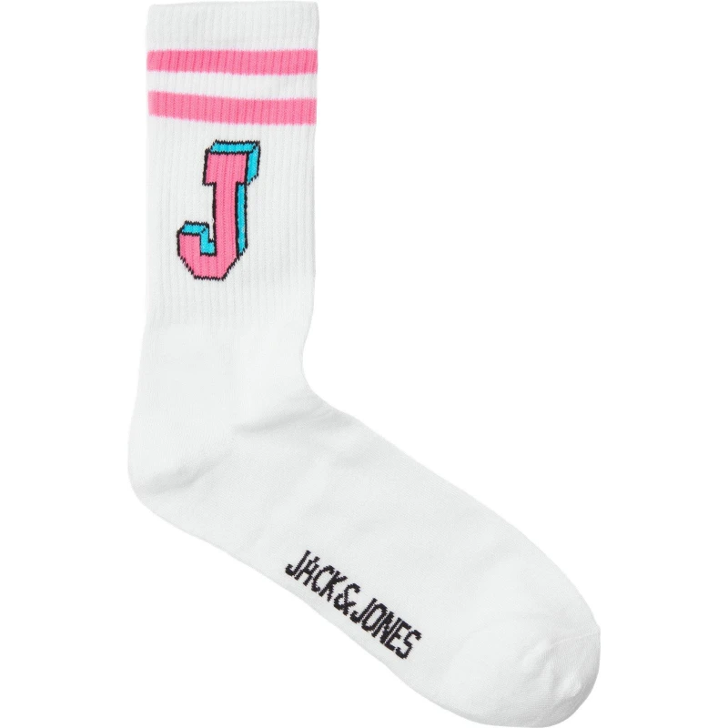 Image of Jack and Jones Tennis Sock Crew Socks One Size White 43365531055