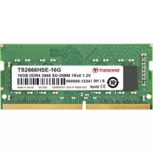 Image of Transcend TS2666HSE-16G Laptop RAM card DDR4 16GB 1 x 16GB Non-ECC 2666 MHz 260-pin SO-DIMM CL19 TS2666HSE-16G