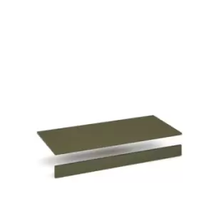 Image of Flux top and plinth finishing panels for triple locker units 1200mm wide - olive green