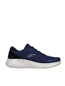 Image of Skechers Skech-lite Pro Clear Rush Duraleather Overlay & Mesh Air-cooled Trainer, Navy, Size 10, Men