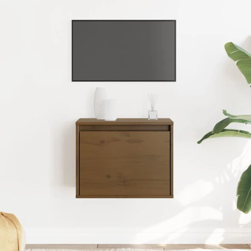 Image of VIDAXL Vidaxl - Wall Cabinet Honey Brown 45x30x35cm Solid Pinewood 8720286840337