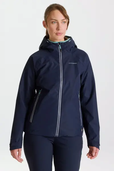 Image of Craghoppers 'Atlas' AquaDry Waterproof Hooded Hiking Jacket Navy