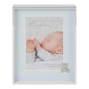 Image of 4" x 6" - Bambino Silver Finish Frame - Teddy & Blue Mount