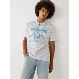 Image of True Religion Chequered Buddha T-Shirt Mens - White