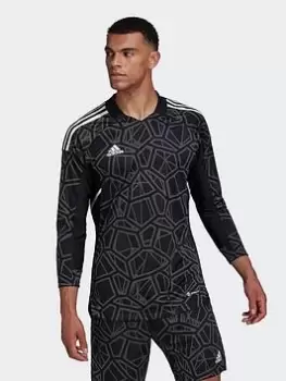 Image of adidas Condivo 22 Long Sleeve Goalkeeper Jersey, Black, Size S, Men
