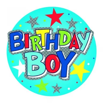 Image of Birthday Boy Giant Badge Pack of 6 24780-BB