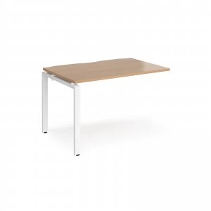 Image of Adapt II Add On Unit Single 1200mm x 800mm - White Frame Beech top