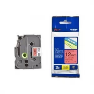 Image of Brother TZe-431 P-touch Label Tape (12mm x 8m) Black On Red