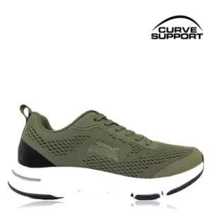 Image of Slazenger Curve Support E-Mesh Trainers Mens - Green