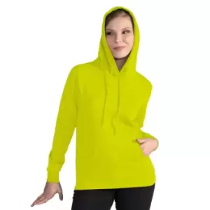 Image of SG Ladies/Womens Plain Hooded Sweatshirt Top / Hoodie (XL) (Lime)
