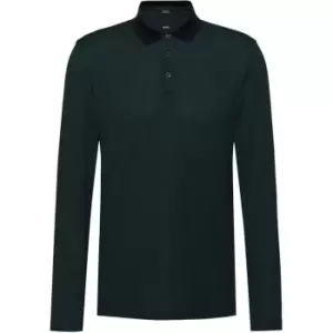 Image of Boss Palmer Long Sleeve Polo Shirt - Green
