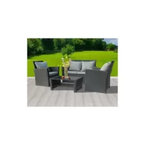 Image of BIRCHTREE Rattan Furniture Set RFS02 Black