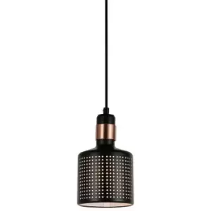 Image of Italux Lighting - Italux Restenza - Modern Hanging Pendant Black 1 Light , E27