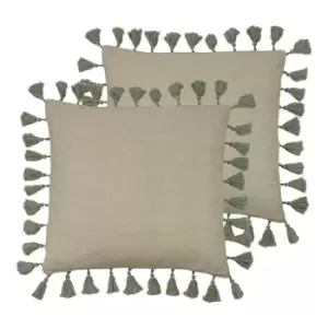 Image of Furn. Dune Twin Pack Polyester Filled Cushions Sage