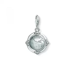 Image of Thomas Sabo Sterling Silver Charm Club Vintage Globe Charm