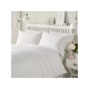Image of Tassels Cotton Rich Duvet Cover Set, White, Single - Serene