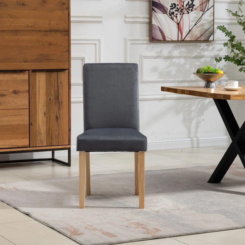 Image of Artemis Home Maiolo Velvet Dining Chairs - Set of 2 in Grey Grey Unisex