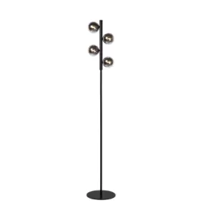 Image of Tycho Retro Floor Lamp - 4xG9 - Black