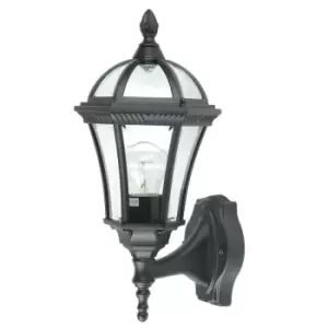 Image of Elsteadbury - 1 Light Outdoor Wall Lantern Light Black IP44, E27