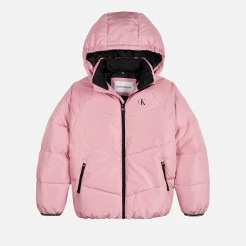 Image of Calvin Klein Girls Relaxed Puffer Jacket - Soft Berry - 10 Years