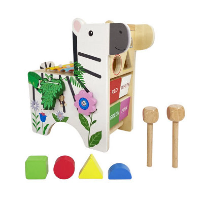 Image of Teamson Kids Toddler Zebra Learn & Play Activity Centre With Xylophone
