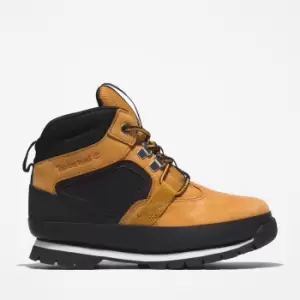 Image of Timberland Euro Hiker Boot For Youth In Yellow Light Brown Kids, Size 1