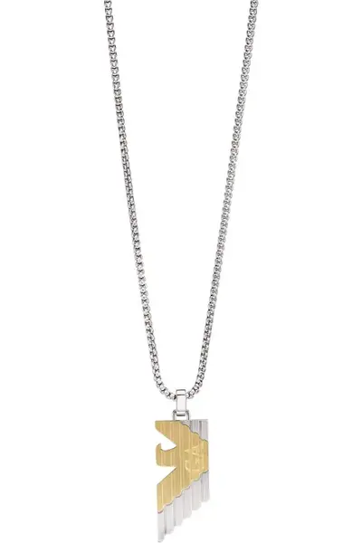 Image of Emporio Armani Jewellery Gents Emporio Armani Two-Tone Stainless Steel Pendant Necklace EGS3073040