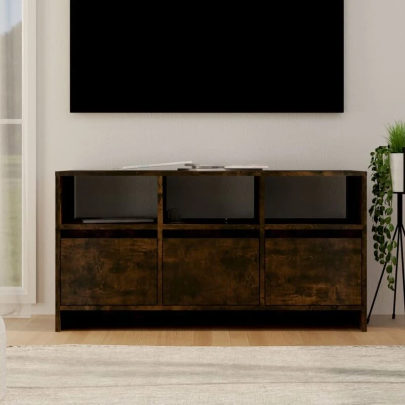 Image of VIDAXL Vidaxl - tv Cabinet Smoked Oak 102x37.5x52.5cm Engineered Wood 8720286837078