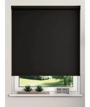 Image of Thermal Blackout Roller Blinds 175cm Drop x Width 140cm Black