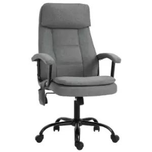 Image of Vinsetto Massage Office Chair Linen Computer Chair With Adjustable Height Grey